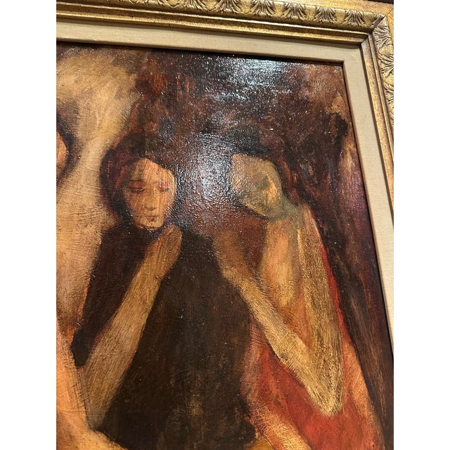 Franz Borghese (Italian, 1941–2005) – “Three Girls” – Original Oil on Canvas Price: $6,500 Description A compelling...
