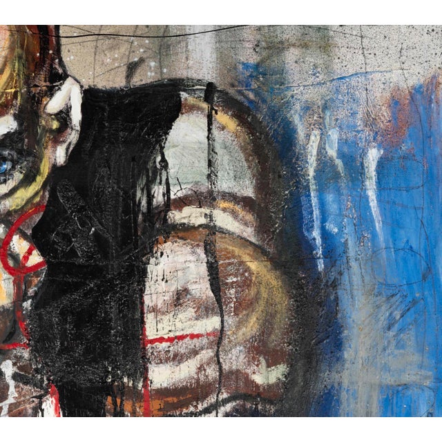 Expressionism Huge Expressionist Oil Painting by Paul Ecke - Contemplation For Sale - Image 3 of 5