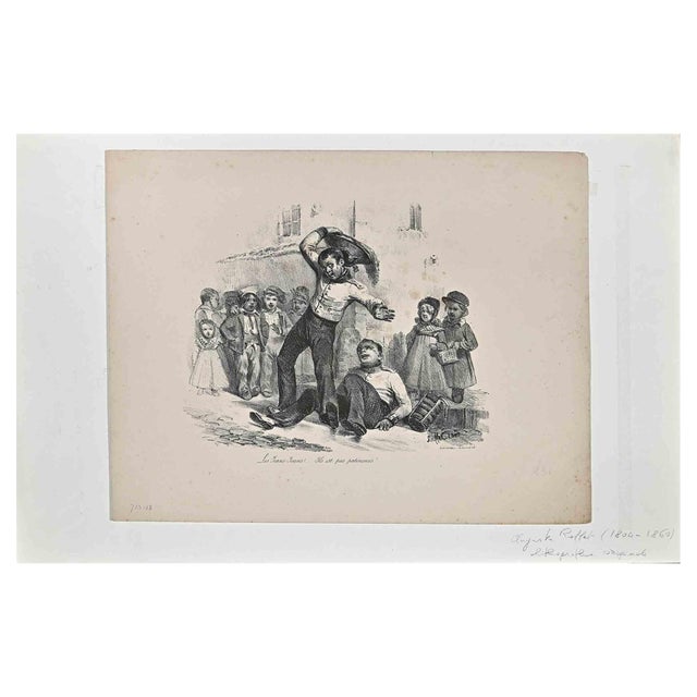 Auguste Raffet, Les Jeans-Jeans, Lithograph, 1850 For Sale