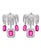Pink Gia Certified, No Heat, 60 Ct Pink Sapphire & 25 Ct Diamond Necklace Suite 18 Kt For Sale - Image 8 of 8