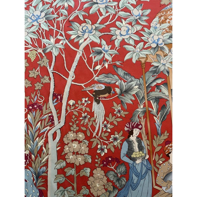 Cowtan & Tout 3 Yards Taj Pahari Cotton Fabric Red For Sale - Image 4 of 7