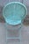 1930s Mid-Century Modern Francois Carr Attributed Powder Blue Starburst Patio Bistro Set - 3 Pieces For Sale - Image 5 of 7