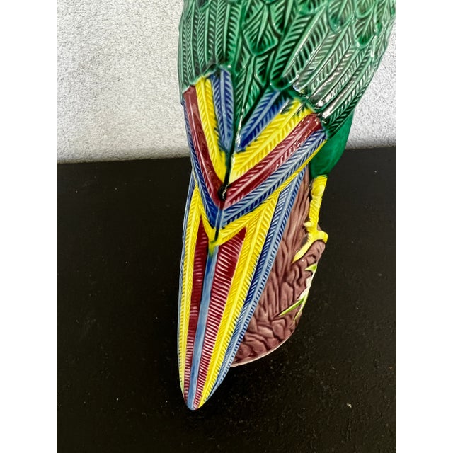 1920’s Green Japanese Porcelain Parrot For Sale In Washington DC - Image 6 of 12