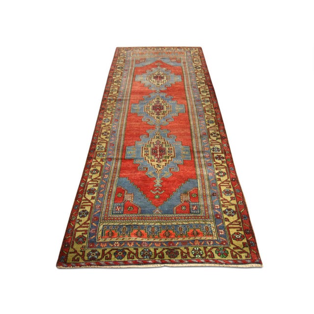 1960s 1960s Turkish Oushak Runner For Sale - Image 5 of 5