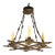 Spanish Revival Hand Forged Gilt Iron 4 Lite Chandelier- Circa 1930 For Sale