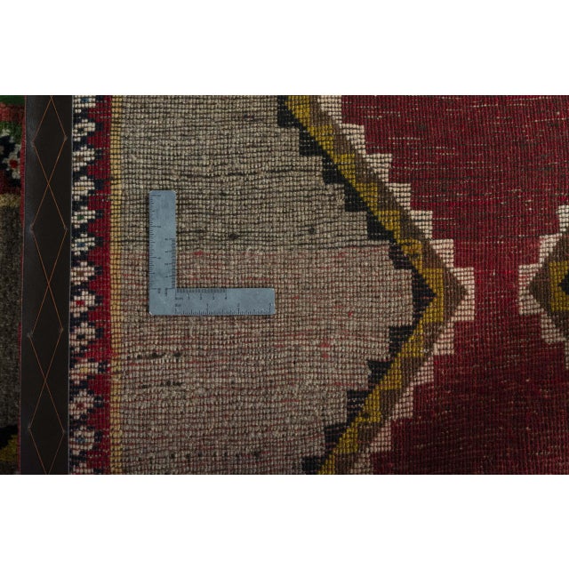 Hand-Knotted Gabbeh Rug with Geometric Pattern For Sale - Image 10 of 11
