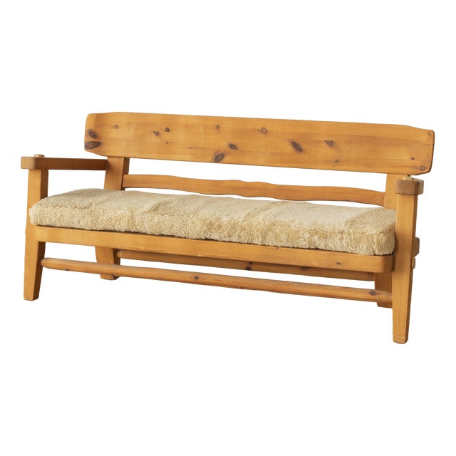Pine Bench by Stig Sandqvist, 1960s For Sale