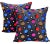 Multicolor Velvet Polka Dot Black Italian Silk Pillows- a Pair For Sale - Image 12 of 12