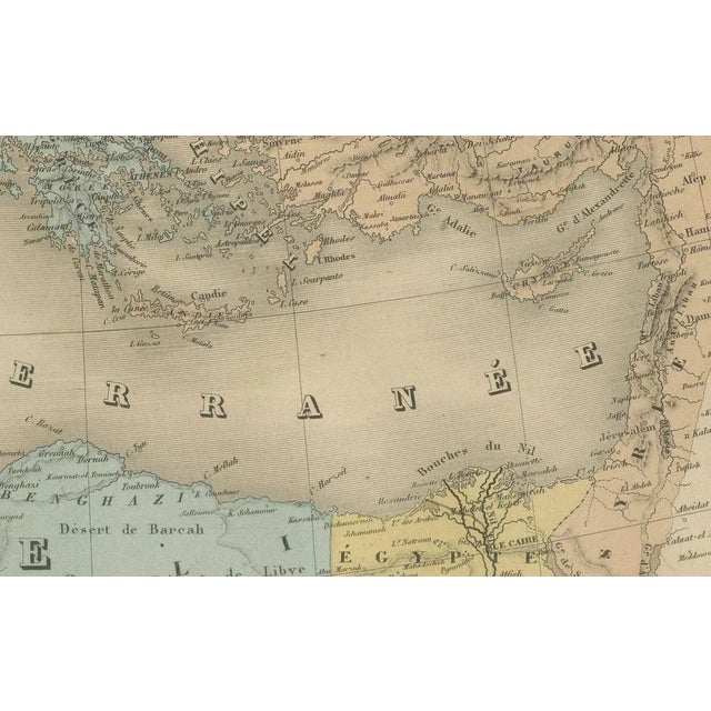 Antique Map of Europe Political Divisions by Andriveau-Goujon, Paris, 1861 For Sale - Image 3 of 10