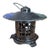 Vintage Cast Iron Pagoda Candle Lantern With Bird Motif For Sale