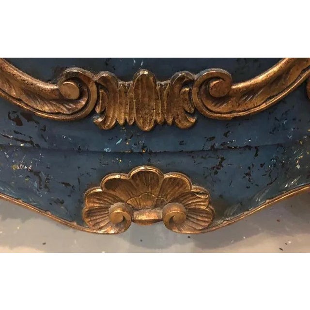 Single Royal Blue and Parcel-Gilt Decorated Bombay Commode or Chest For Sale - Image 9 of 11