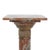 - 37.75"h, 9.75"sq - Rouge marble, bronze - Pedestal top can rotate - Condition: Excellent; one very small chip to edge of...