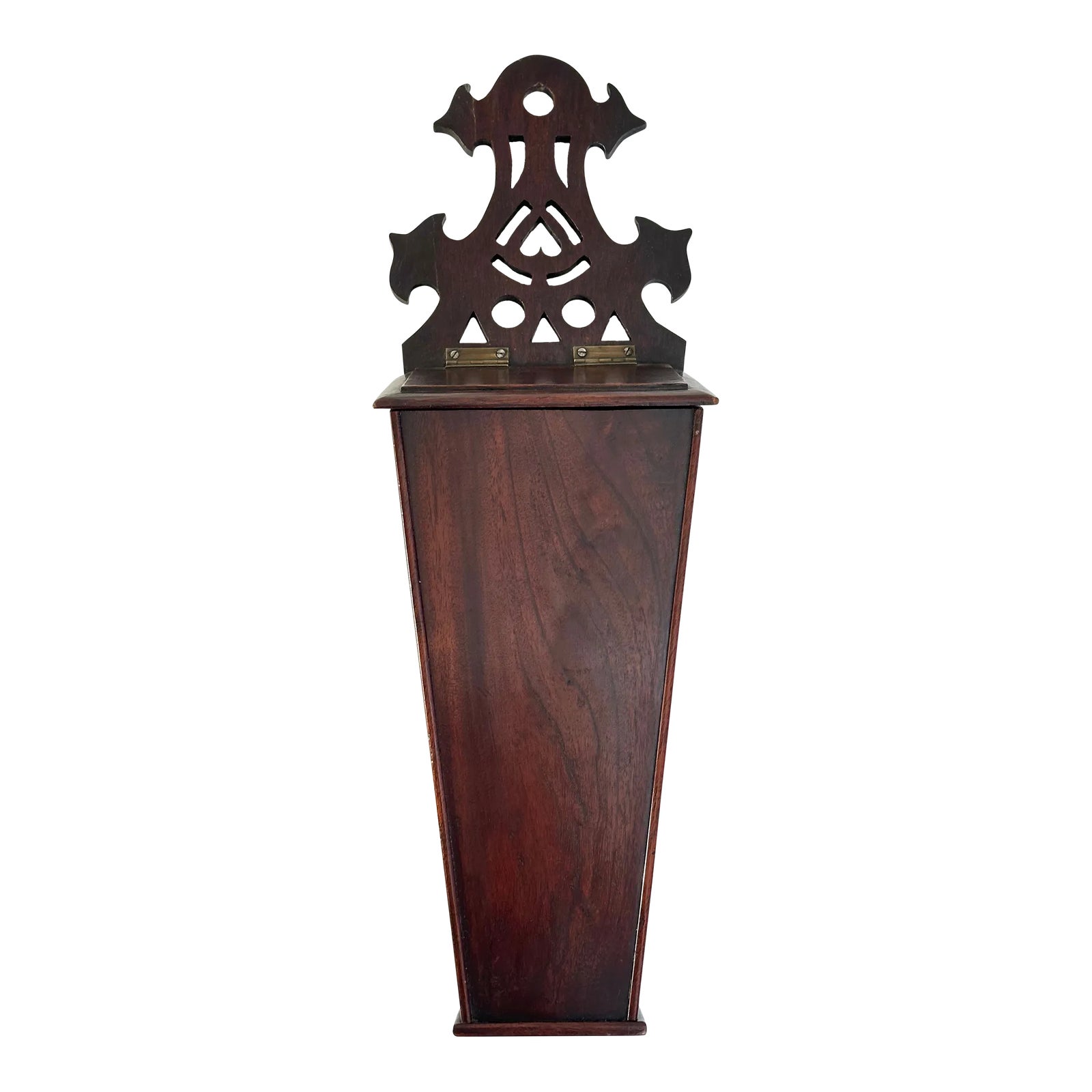 19th Century Elm Candle Box Holder Chairish
