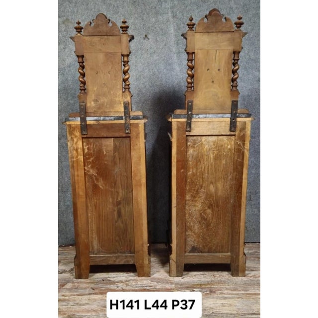 Bedside Tables in Walnut with Black Marble Tops, Set of 2 For Sale - Image 5 of 13