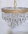 Vintage Hollywood Regency Florentine Brass Tiered Crystal Basket Chandelier For Sale In New York - Image 6 of 7