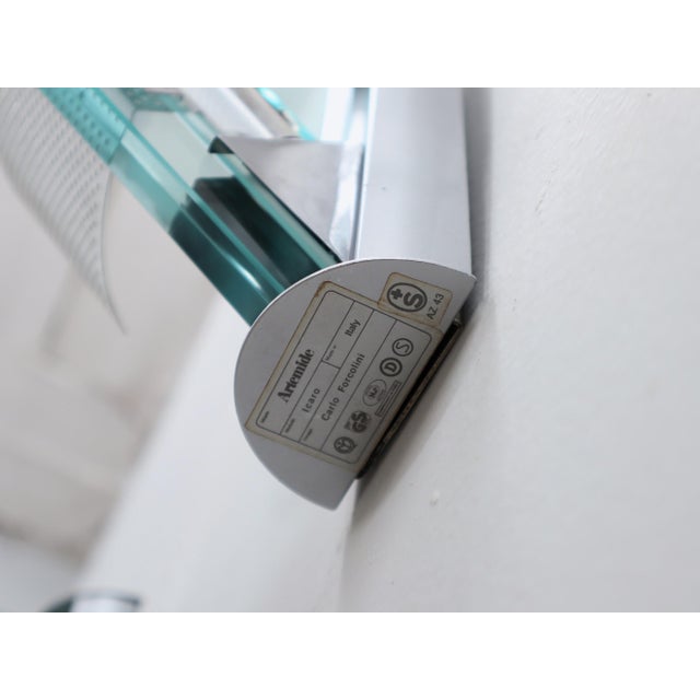 Silver Postmodern Icaro Wall Sconces in Glass and Aluminum by Carlo Forcolini for Artemide, 1980s, Set of 2 For Sale - Image 8 of 12