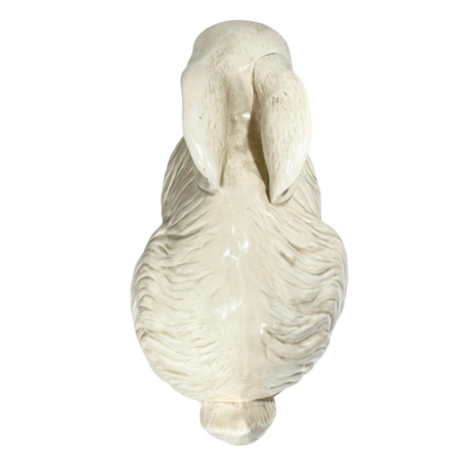 1980s Vintage Glazed Ceramic Rabbit For Sale - Image 5 of 7