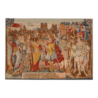 History of the Kings Silkscreen Tapestry - 137 X 195 Cm (4'6" X 6'5") - Requires Rod Size 5 For Sale