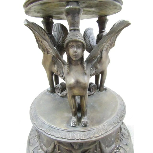 Late 18th Century French Empire Style Bronze Jardiniere With Female Griffons and Cherubs For Sale In Miami - Image 6 of 12