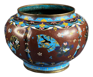 Antique Japanese Cloisonne Cache-Pot, 19th Century