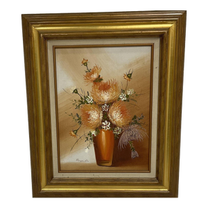 Mid 20th Century Franco Rispoli Painting on Canvas Framed Artist Signed