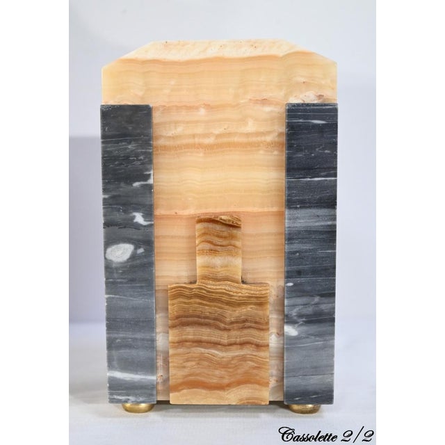 Art Deco Fireplace Set in Onyx and Bronze from A. Gapaillard, 1920 For Sale - Image 18 of 18