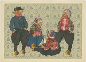 Marken Children Dressed to Impress in Folkloric Fashion, 1932, Paper