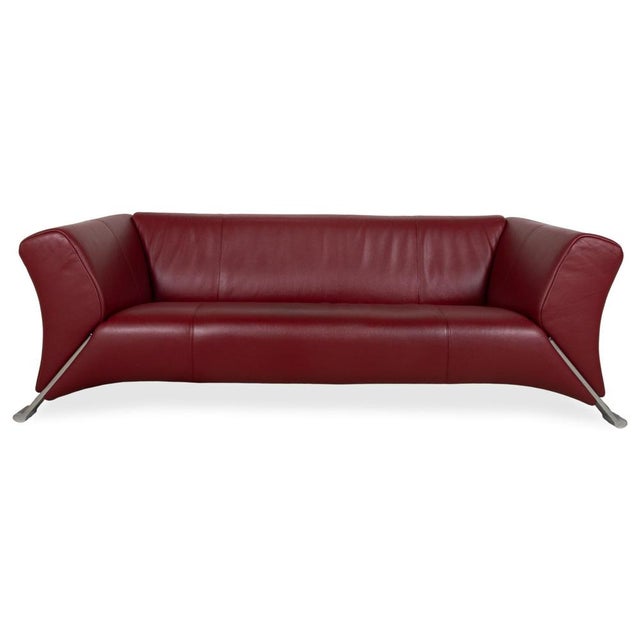 322 Leather Three-Seater Red Sofa by Rolf Benz For Sale - Image 11 of 11