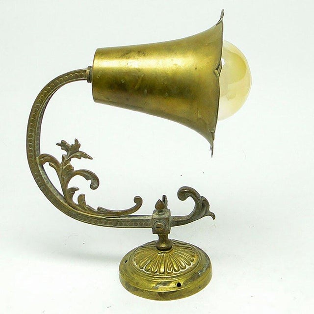 Goldenrod Art Nouveau Wall Lamp, 1900s For Sale - Image 8 of 15