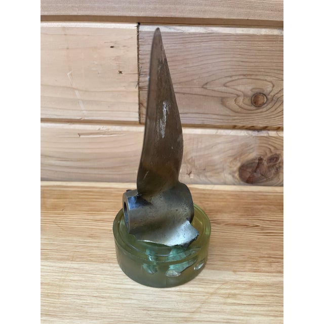 Mid 20th Century Vintage Bronze Boat Propeller Nautical Presentation Sculpture For Sale - Image 5 of 9