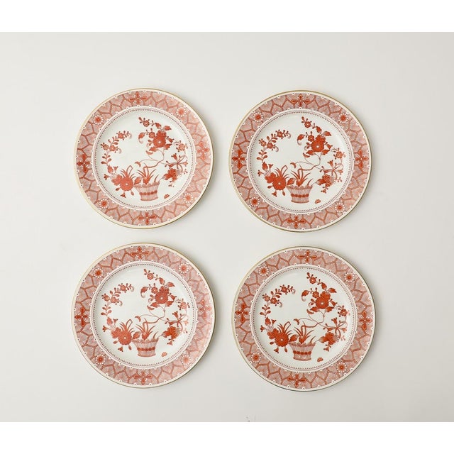 Royal Crown Derby Porcelain Royal Crown Derby Luncheon Plates, Chandos Pattern, Set of 12 For Sale - Image 4 of 9
