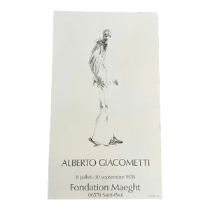Original 1978 Alberto Giacometti, Fondation Maeght, Lithograph Exhibition Poster (Unframed)