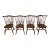 1970s Ethan Allen Maple Heirloom Nutmeg Brace Windsor Dining Chairs - Set of 4 For Sale