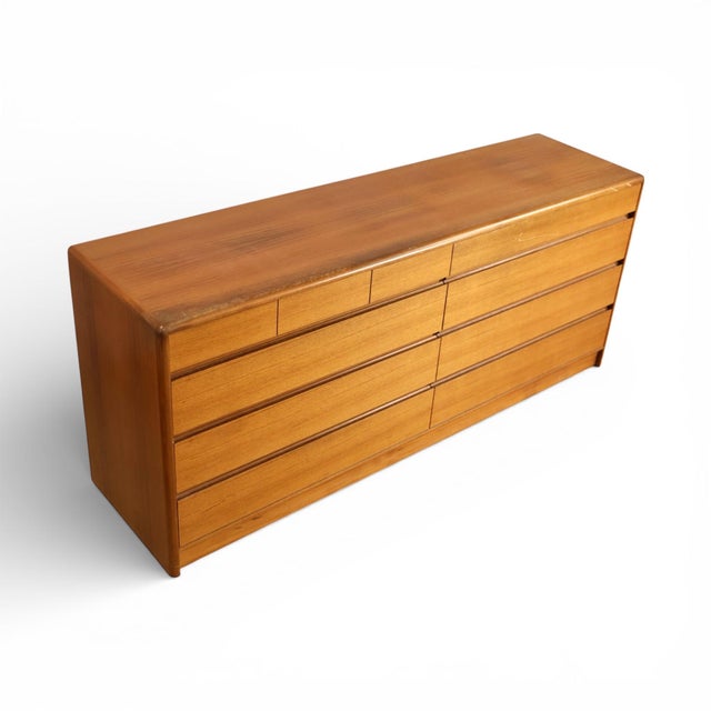 Nordisk Andels-Eksport Vintage Danish Mid Century Modern Lowboy Teak Dresser C. 1970s For Sale - Image 11 of 12