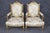 Pair 19th C. French Louis XVI Style Carved Giltwood Armchairs For Sale - Image 4 of 18