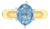 One Carat London Blue Topaz Engagement Ring, Size 6 For Sale