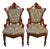 1860s Pair of Antique Victorian Carved Walnut Living Room Chairs/ Side Chairs For Sale