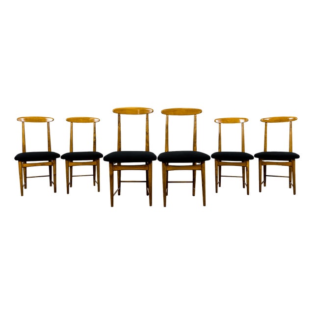 Mid-Century Dining Chairs by Bernard Malendowicz, Poland, 1960s, Set of 6 For Sale