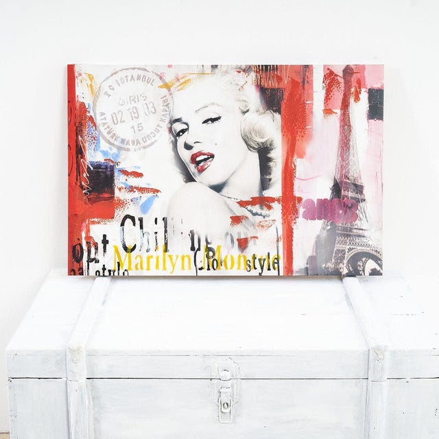 Wood Unknown, Marilyn Monroe, Print on Canvas For Sale - Image 7 of 7