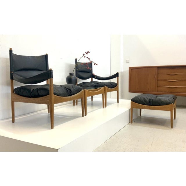 Mid-Century Modus Armchair, Table & Stool in Oak by Kristian Solmer Vedel for Soren Willadsen, Denmark, 1960s, Set of 4 For Sale - Image 6 of 18