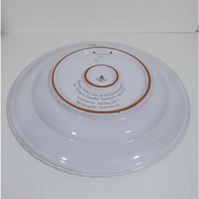 German Ceramic Wall Plates, Set of 3 For Sale - Image 11 of 12