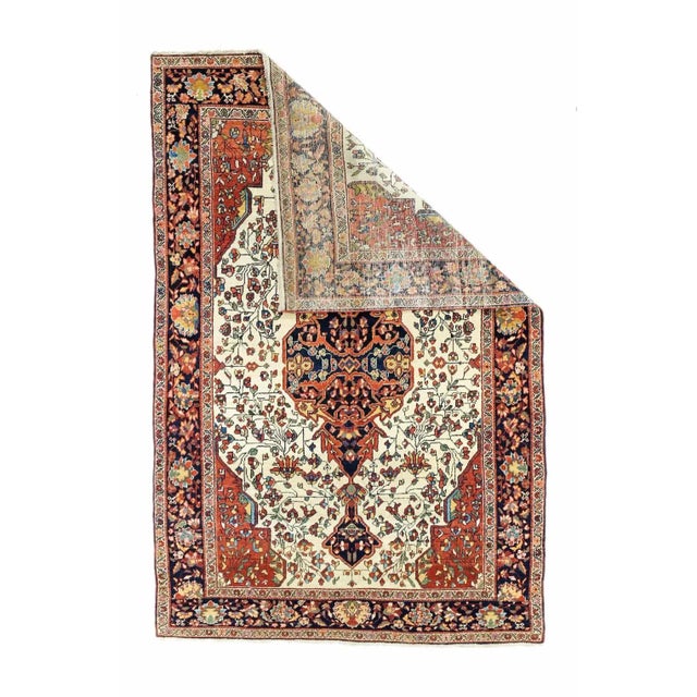 Antique Sarouk Rug 4'3'' x 6'10''.