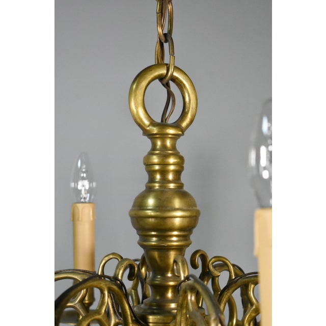 Antique Dutch Bronze Chandelier, 1890s For Sale - Image 5 of 15