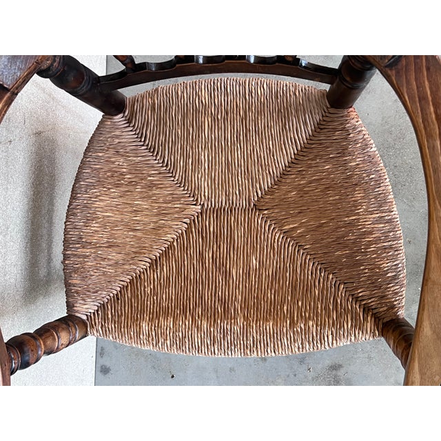 Pair of Spanish Horseshoe Back and Cane Armchairs For Sale - Image 12 of 13