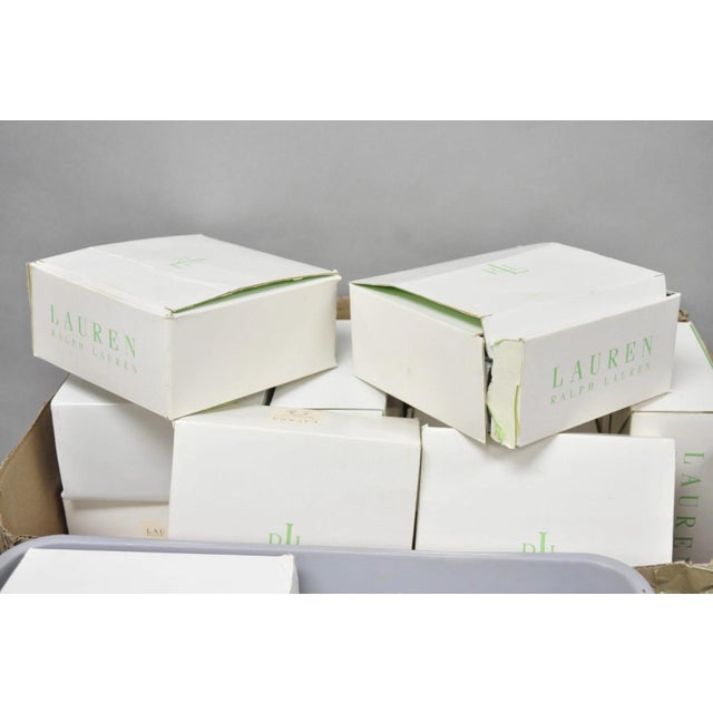 Late 20th Century Lauren Ralph Lauren "Mackenzie Quilt" 3 Pc Bone China Children's "Abc" Dish Set For Sale - Image 18 of 18