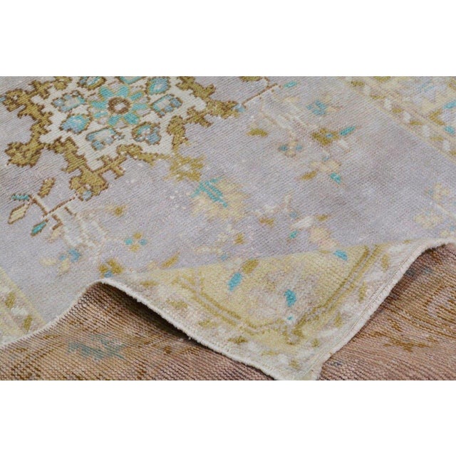 Vintage Turkish Anatolian Hand Knotted Wool Rug,3'4"X6'5" For Sale - Image 4 of 4