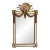 Mid-Century Italian Hollywood Regency Carved Wood Shell & Wheat Painted Mirror For Sale