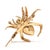 1960s Heavy Spider Brooch With Emerald Eyes, 14k Yellow Gold, Width 1 In For Sale - Image 4 of 6