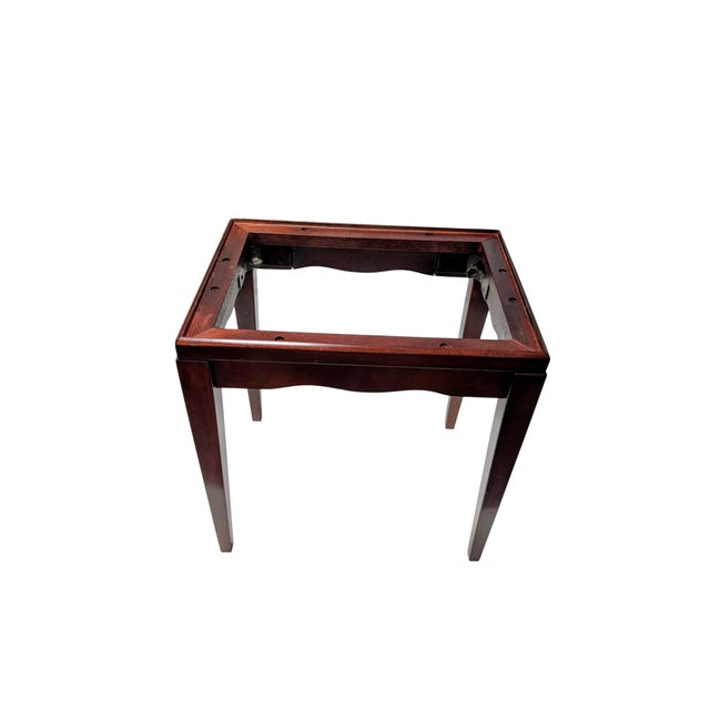 Brass 1920s Mahogany Campaign Box on Stand For Sale - Image 8 of 10