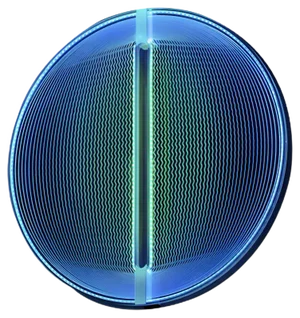 Thanks for the Planets Blue Green Light Sculpture by Arnout Meijer